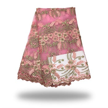 2025 Nigerian Embroidered  Lace Fabric High Quality 5 Yards African Lace Fabric Lace Wedding Dress for Women party Dress .DIY SEWING