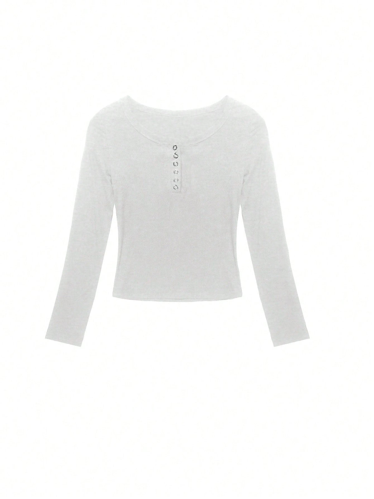 Women's Solid Color Knitted Long Sleeve Top T-Shirt For Fall
