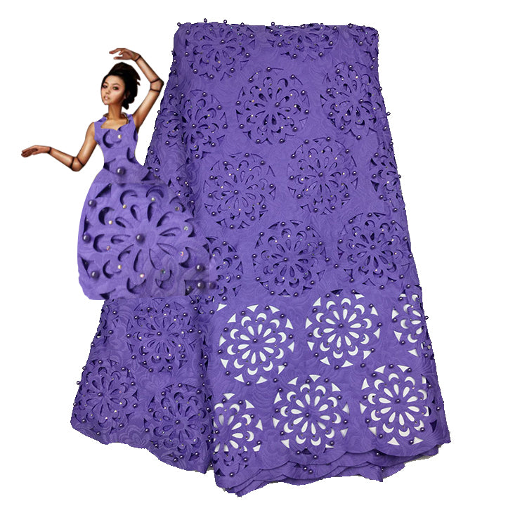 2025 Nigerian Embroidered  Lace Fabric High Quality 5 Yards African Lace Fabric Lace Wedding Dress for Women party Dress .DIY SEWING