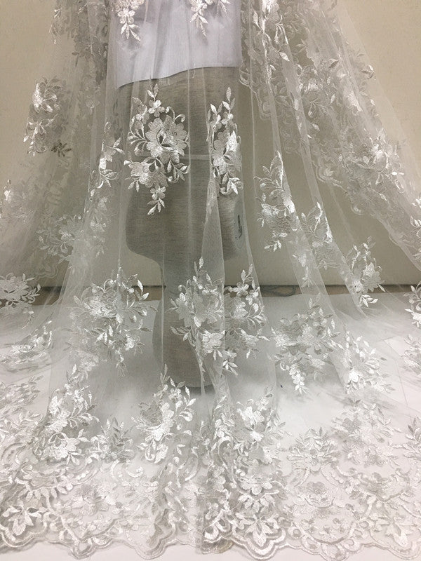 2025 Nigerian Embroidered  Lace Fabric High Quality 5 Yards African Lace Fabric Lace Wedding Dress for Women party Dress .DIY SEWING