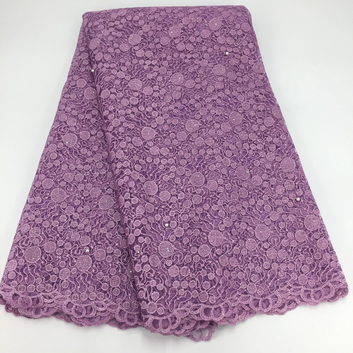 2025 Nigerian Embroidered African Lace Fabric for Wedding - No. 110, 5 Yards