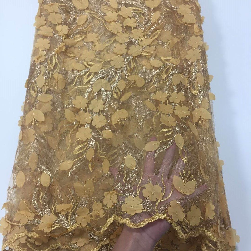 2025 Nigerian Embroidered  Lace Fabric High Quality 5 Yards African Lace Fabric Lace Wedding Dress for Women party Dress .DIY SEWING
