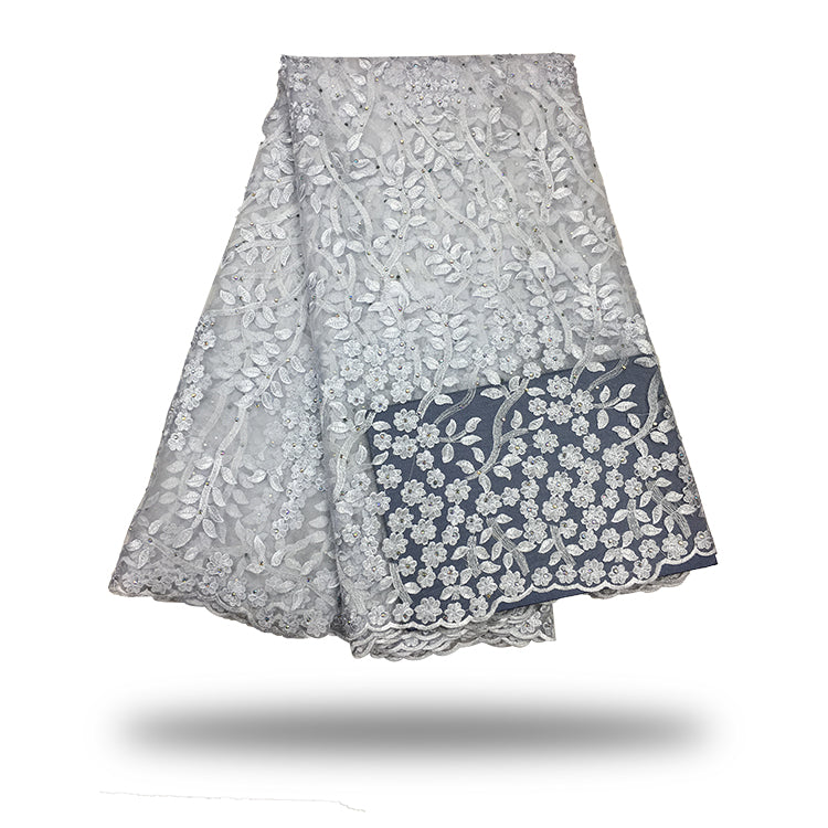 2025 Nigerian Embroidered  Lace Fabric High Quality 5 Yards African Lace Fabric Lace Wedding Dress for Women party Dress .DIY SEWING