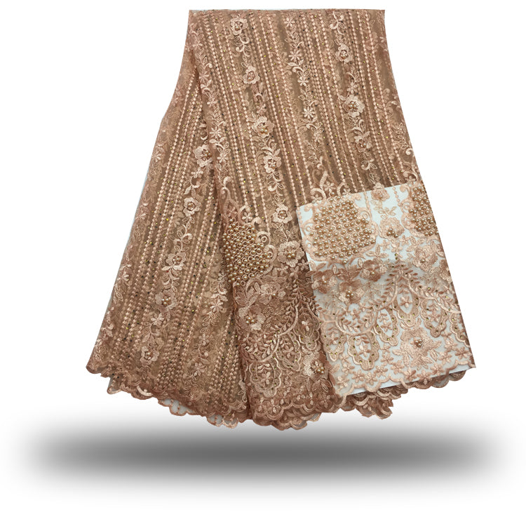 2025 Nigerian Embroidered  Lace Fabric High Quality 5 Yards African Lace Fabric Lace Wedding Dress for Women party Dress .DIY SEWING