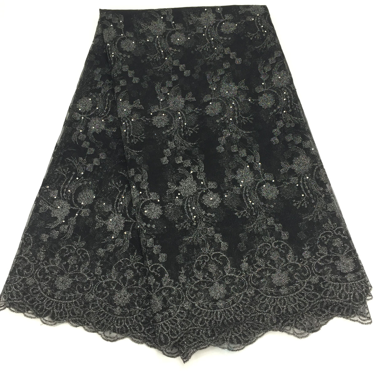 2025 Nigerian Embroidered African Lace Fabric for Wedding - No. 143, 5 Yards