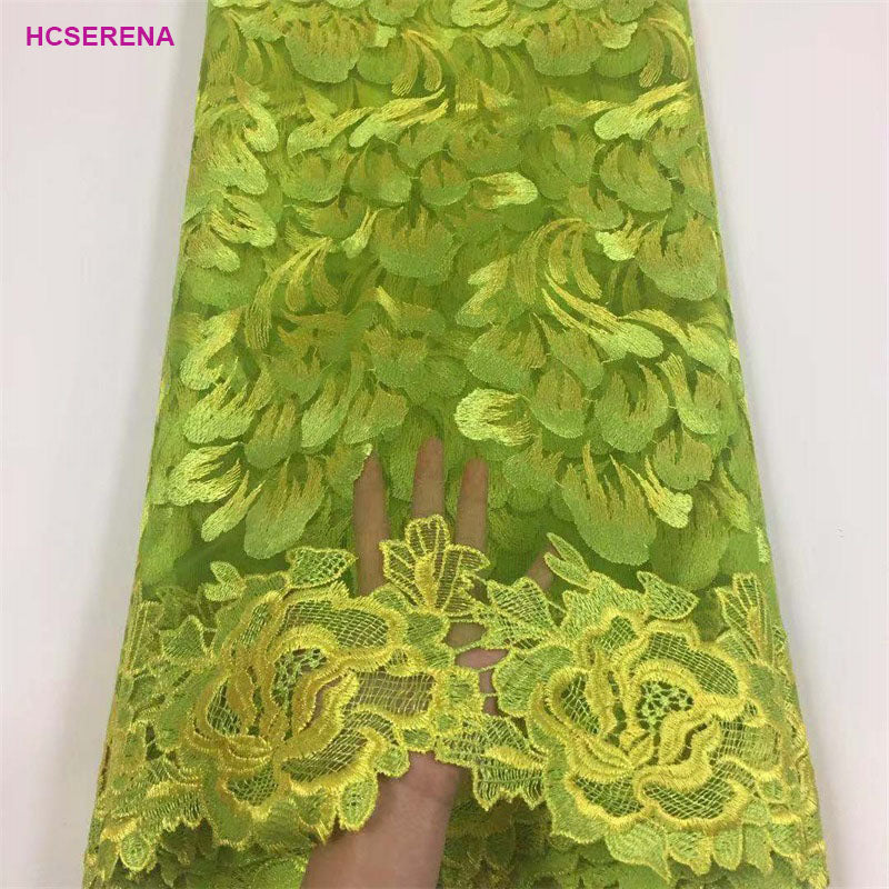 2025 Nigerian Embroidered African Lace Fabric for Wedding - No. 076, 5 Yards