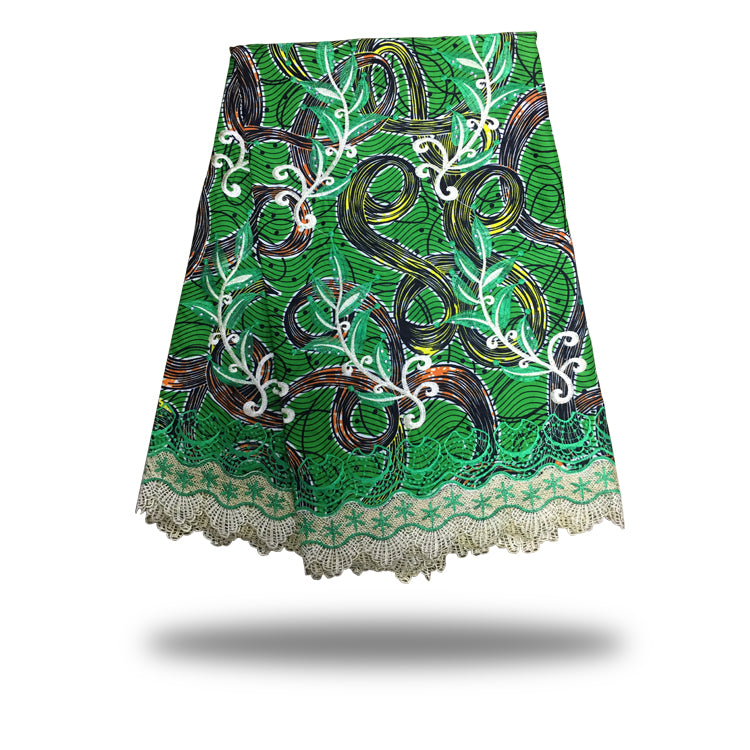 2025 Nigerian Embroidered African Lace Fabric for Wedding - No. 019, 5 Yards