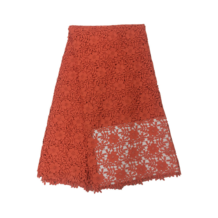 2025 Nigerian Embroidered African Lace Fabric for Wedding - No. 098, 5 Yards