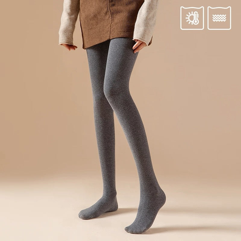 Women's Striped Fleece-Lined Leggings, Thick Warm Vertical Stripe Slimming Full-Length Leggings for Fall & Winter