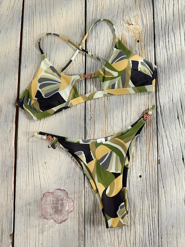 Sexy Bikini Set For Vacation Solid Two Piece Suit Women'S Bathsuit High Cut Swimsuits 2025 Swimwear Summer Bikinis New Biquini