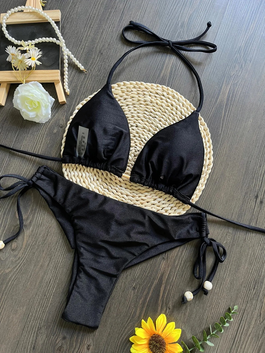 Sexy Yellow Bikini Set 2025 Women Halter Pleate Push Up Bra High Waist Swimsuit Brazilian Beach Bathing Suit Two Piece Swimwear