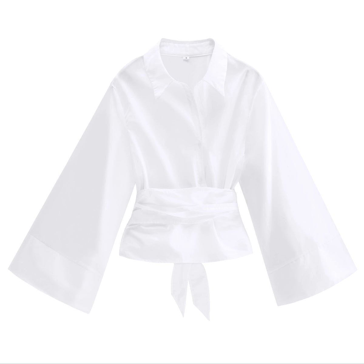 Summer Women’s Poplin Bow Tie Shirt, Multi-Color Casual Turn-Down Collar Double-Placket Blouse, Wrinkle-Resistant Chic Top