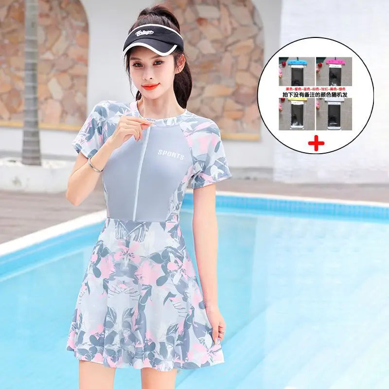 Conservative Women's Bikini Set One Piece Swimsuit plus Size Body Covering Swimwear Comfortable plus Size Beachwear