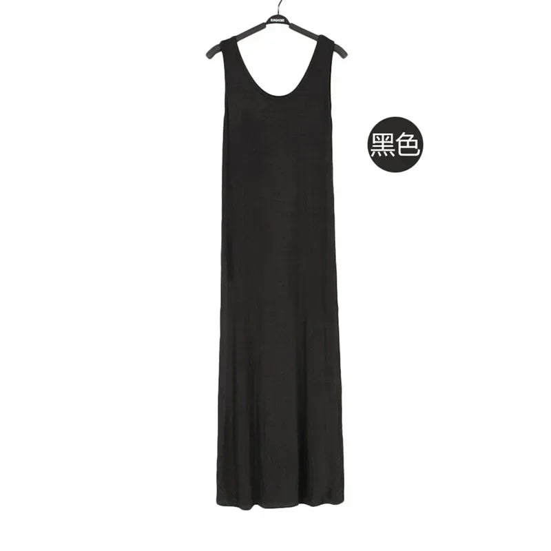 Backless Sleeveless Tank top Dress Women Slim Midi Long Bodycon Dresses