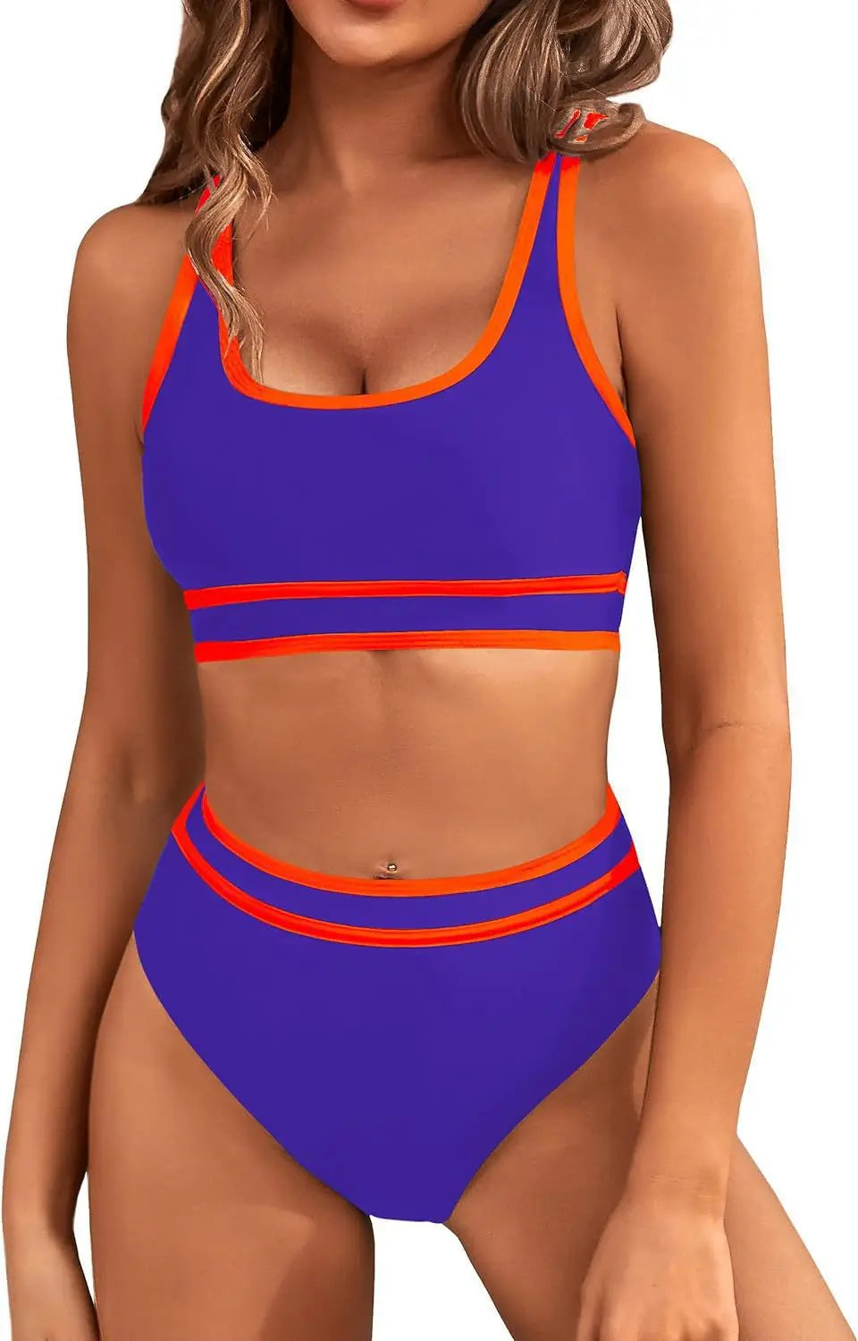 Sexy Solid Bikini 2024 Mujer High Cut Pleate Women's Swimsuit Separate Beach Bathing Suit High Waist Swimwear Biquini New