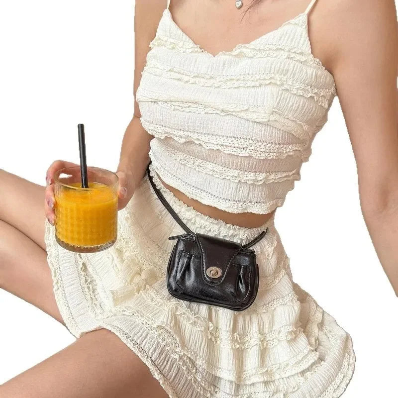 Korean Sexy Lace Bikini Set Three-piece High-waist Swimsuit Women's Hot Spring Vacation Women's Fashion Swimwear