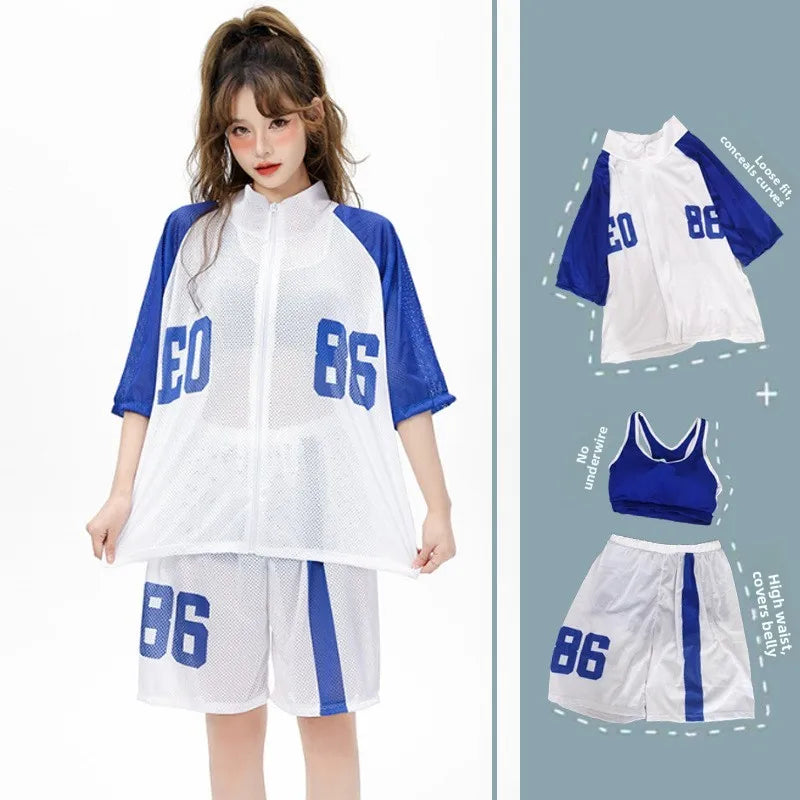 Conservative Student Swimwear ular Korean Sle Women's Tee-piece Set Long Sve Spor Separate Bikini Suit
