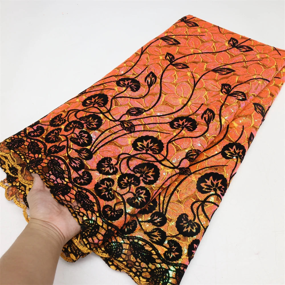 2025 African Nigerian Tulle Lace Fabric - French Net Mesh - LY4126, 5 Yards