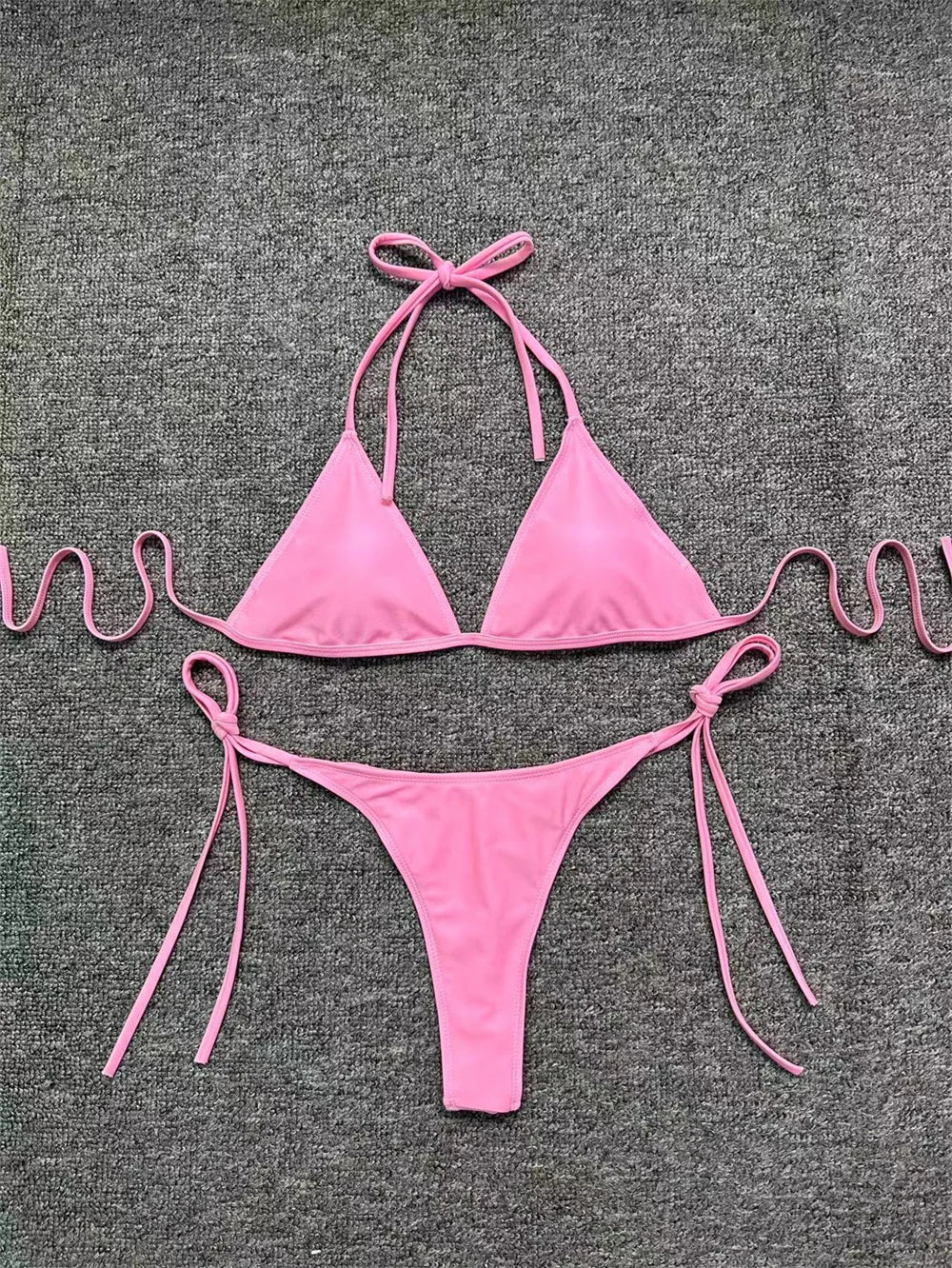 Micro String Extrem Bikini Backless Swimsuit Push Up Triangle Tangas Women Swimwear Y2k Brazilian Beachwear Bathing Suit Bikinis