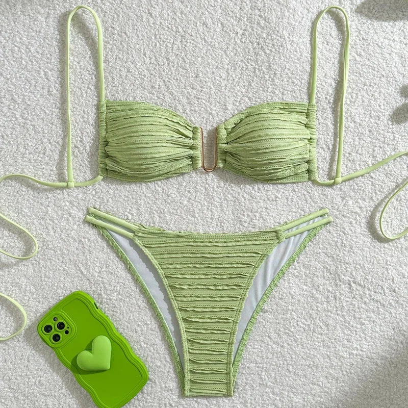 Summer Sexy Bikinis 2025 Women's Swimwear Female Swimsuit For Swim Wear Bathing Suits Brazilian Bikini Set Beachwear Pool Bather