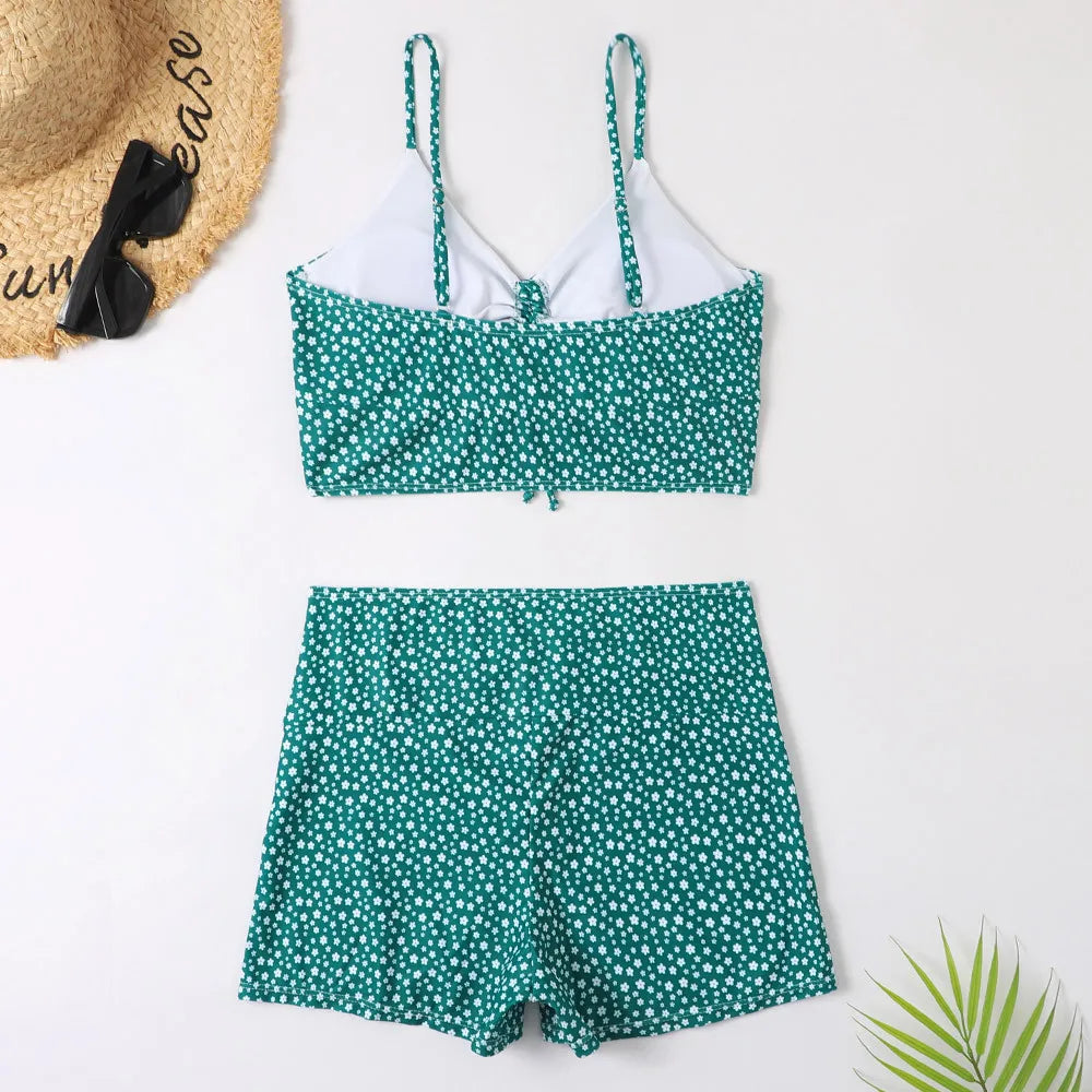 2025 High Waist Bikini Swimsuit Women Push Up Bikini Floral Swimsuit Print Bikini boxers Swimwear Swim Trunks Bathing Suit