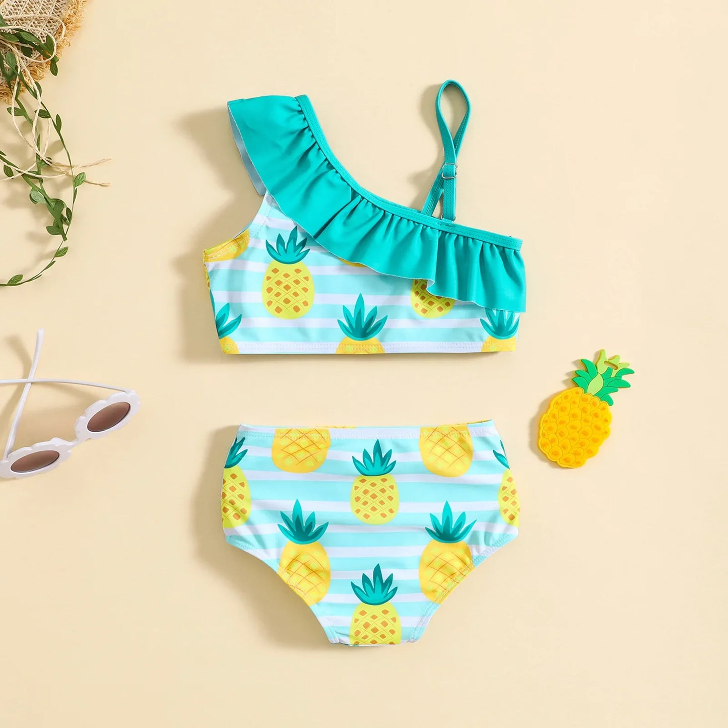 ma&baby 18M-7Y Toddler Kid Baby Girls Bikinis Sets Watermelon Ruffle Tops Shorts Swimwear Summer Beachwear Bathing Suit