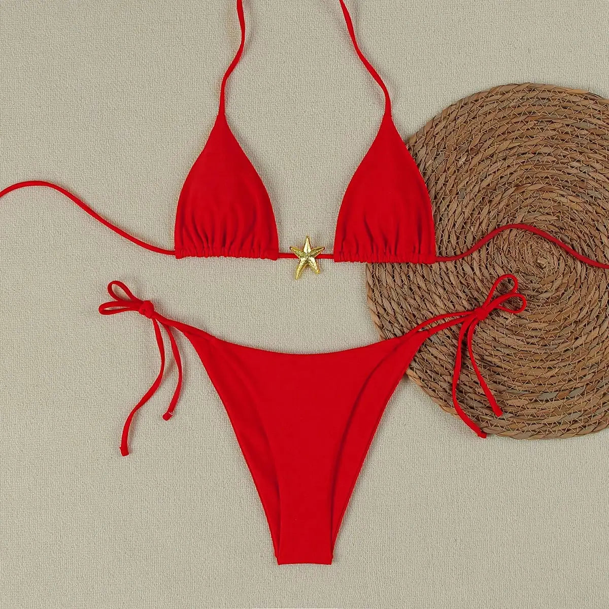Sexy Bikinis 2025 Swimsuit For Women Starfish Swimwear Brazilian Bikini Set Biquini Female Swimming Suit Print Beachwear