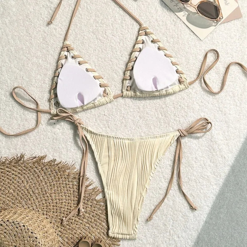 Sexy Bikinis 2025 Women's Swimwear Female Swimsuit for Swimming Wear Bathing Suits Brazilian Bikini Set Beachwear Pool Bather