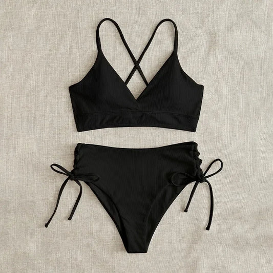 Sexy Bandage High Waist Brazilian Bikinis Sets Swimsuit Swimwear Swimming Suit for Women  New Bikini Mujer Biquinis