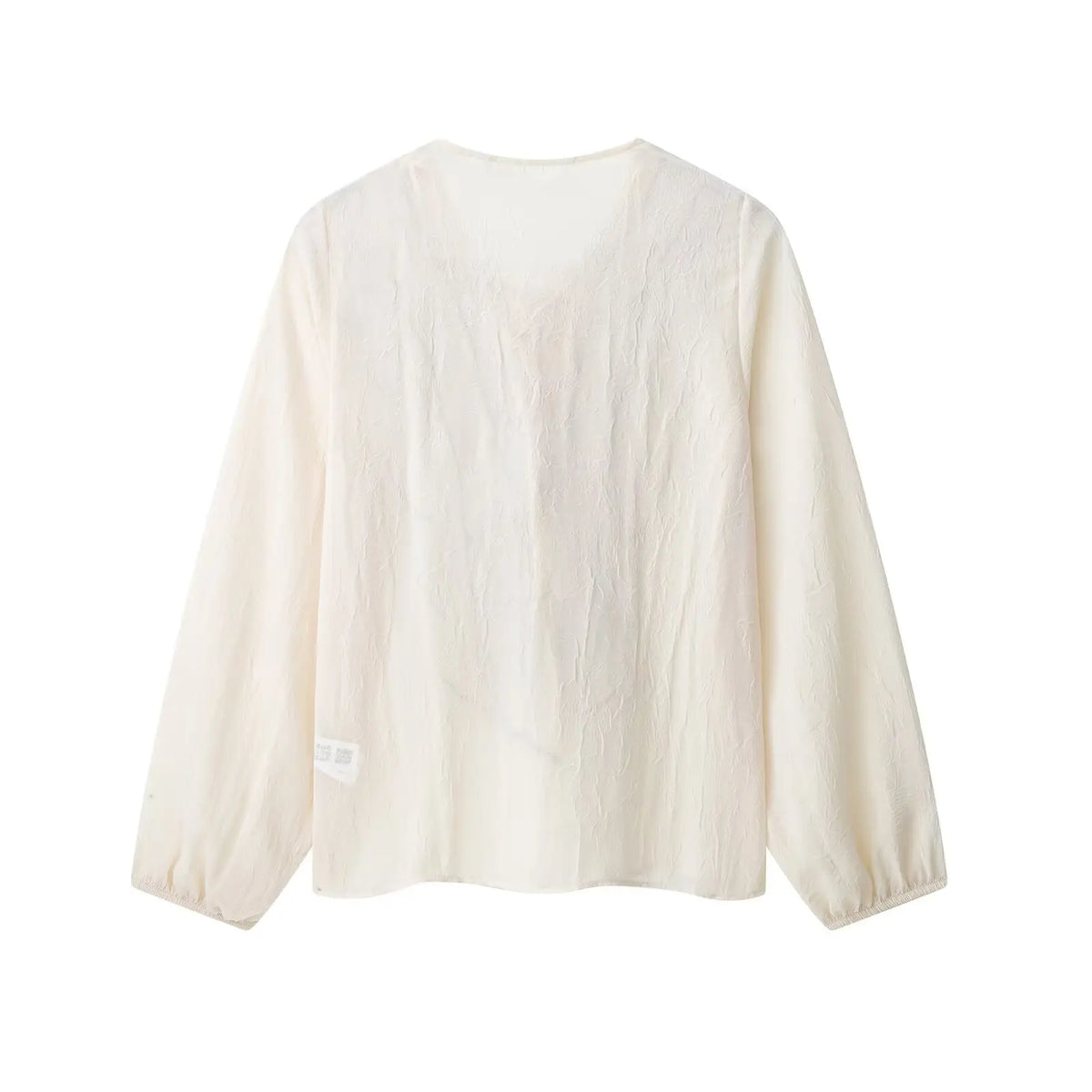 Zevity New Women Fashion V Neck Cascading Ruffles Black Line Eding Smock Blouse Female Long Sleeve Shirt Blusas Chic Tops LS9356