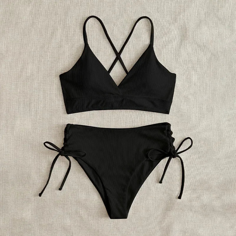 Sexy Bandage High Waist Brazilian Bikinis Sets Swimsuit Swimwear Swimming Suit for Women  New Bikini Mujer Biquinis