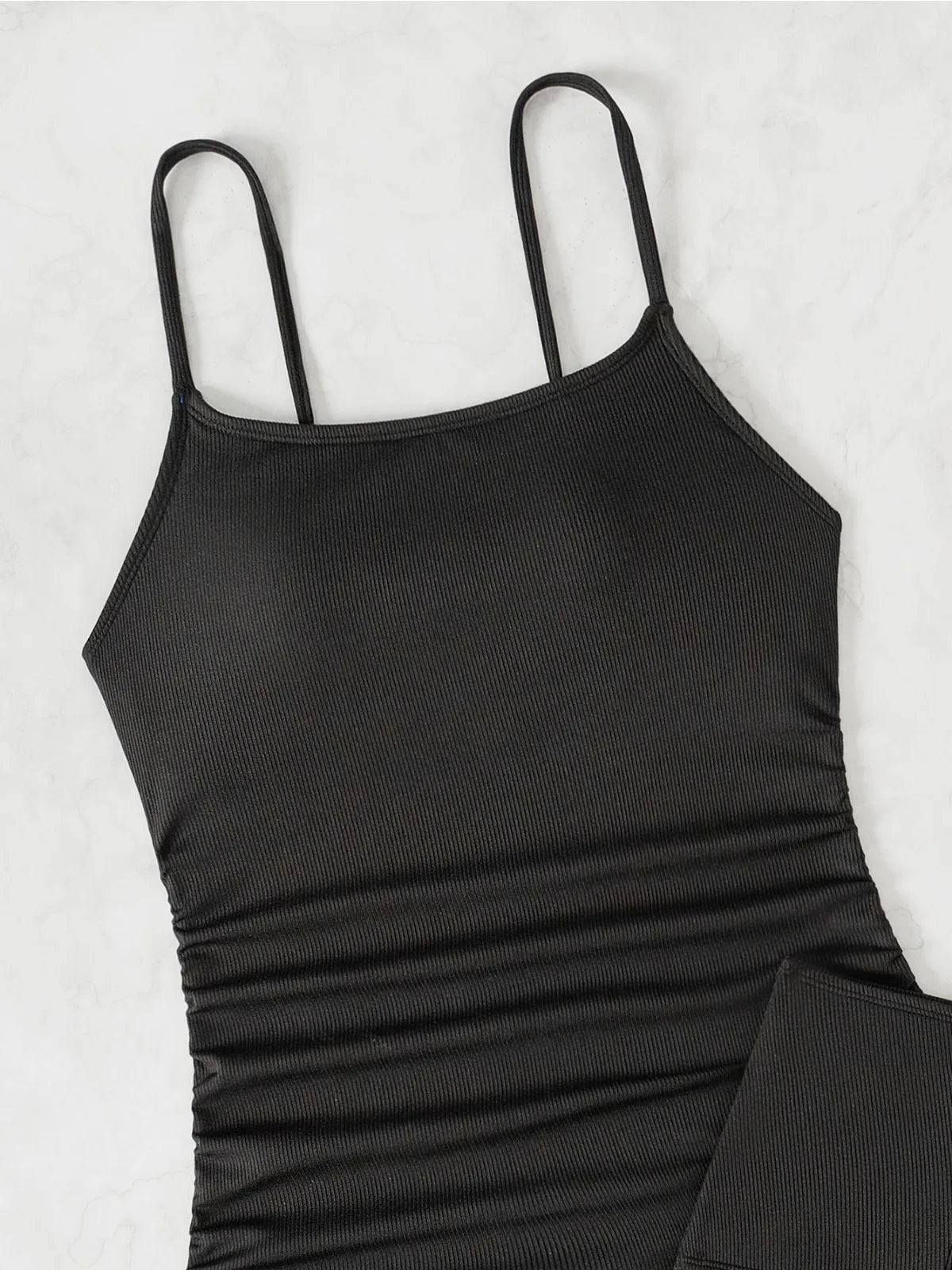 Solid Color Tankini 2-piece Swimsuit for Women 2024 New High Waist Camisole Bikini Set Sexy Suspender Backless Beach Swimwear
