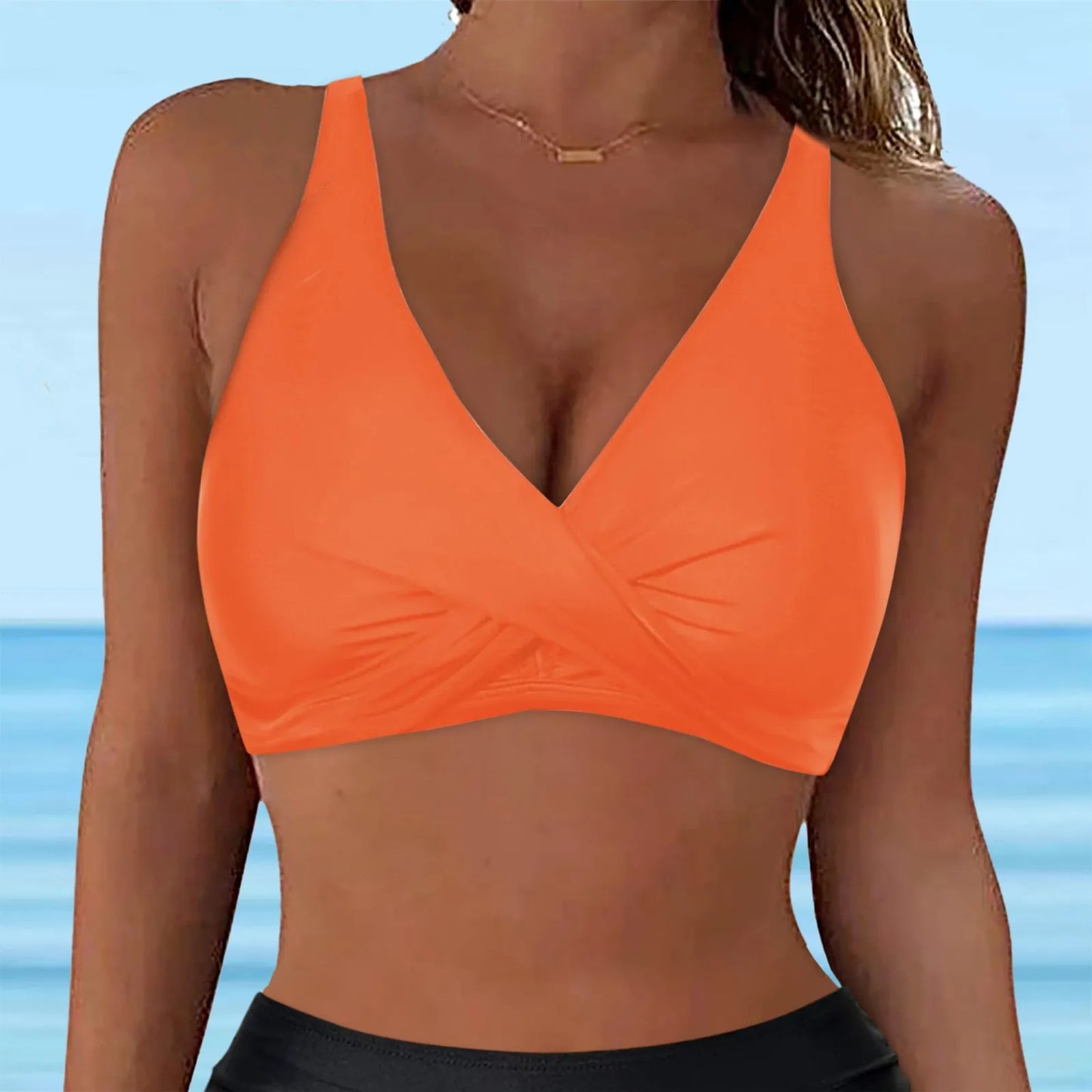 Leopard Bikini Bra for Women Ladeis Lace Up Swimwear Tops Full Coverage Push Up Crop Bikini Bra 2024 Fashion New Bathing Suits