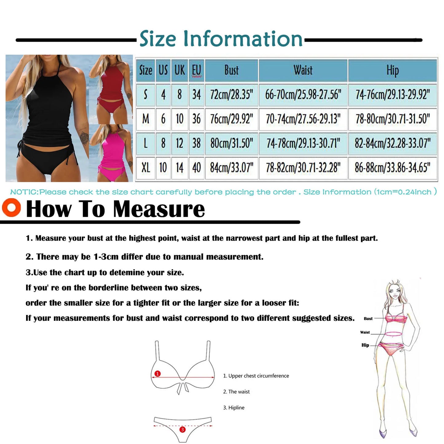 Summer Sexy Two Pieces Backless Bikini Set Pleated Edge Swimsuit Beach Bathing Suit With Chest Pad Halter Sleeveless Swimwear