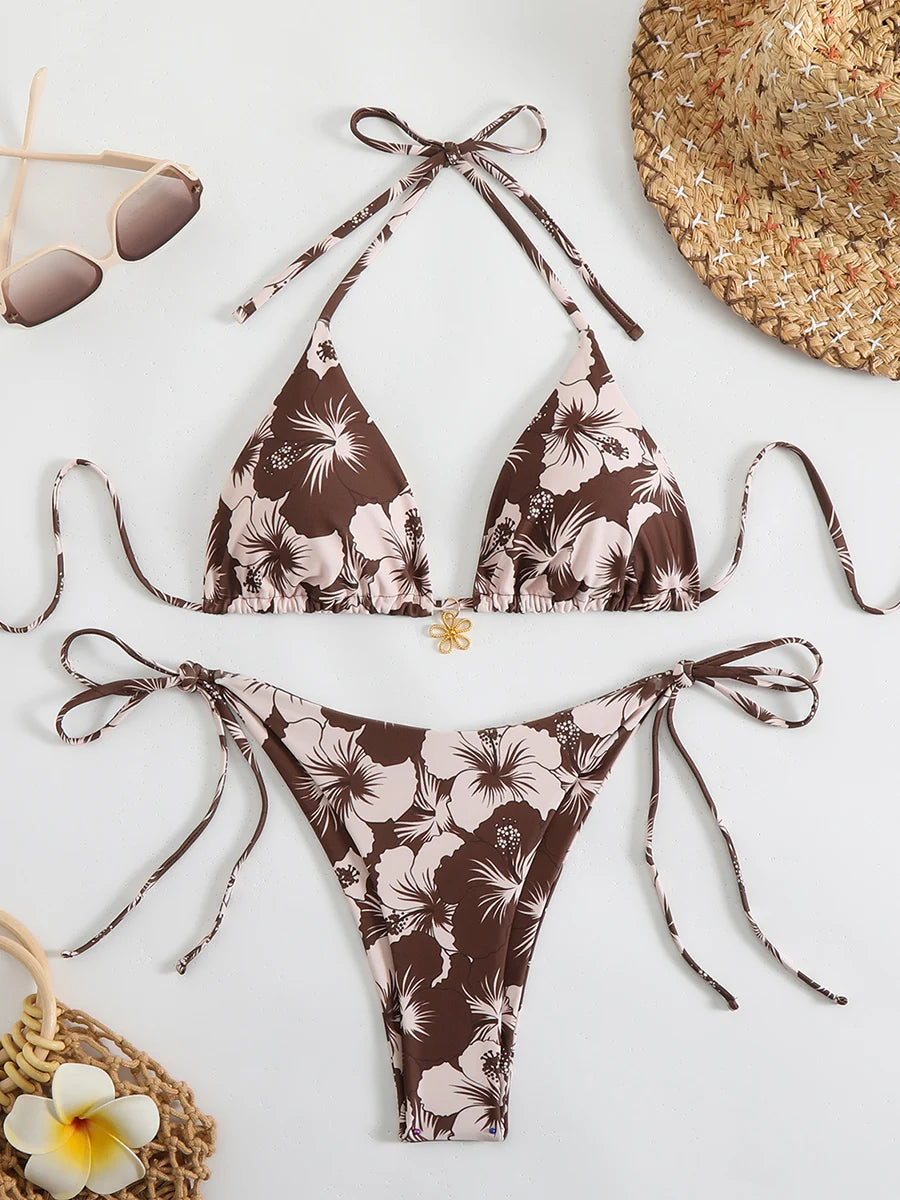 Sexy Micro Bikini Women's Swimsuit 2025 Trend Female Swimwear Two-piece Thong Bikinis Sets Beach Wear Swimming for Bathing Suit
