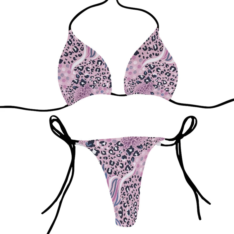 Animal Printed Summer Swimsuit Women Sexy Bikini Underpants Thong G-Strings Swimming Trunks Beachwear Bathing Female Sexy Swims