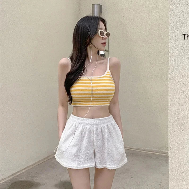 Thai Ins Style Striped Thermal Three-Piece Bikini Set Sexy Women's Swimsuit Split Design from Mainland China Female Swimwear