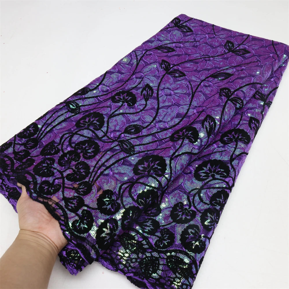 2025 African Nigerian Tulle Lace Fabric - French Net Mesh - LY4126, 5 Yards