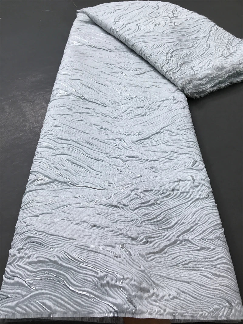 Kalume Luxury African Tulle Brocade Lace Fabric - French Gilding - 2african, 5 Yards