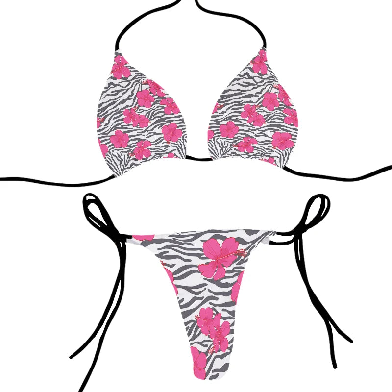 Animal Printed Summer Swimsuit Women Sexy Bikini Underpants Thong G-Strings Swimming Trunks Beachwear Bathing Female Sexy Swims
