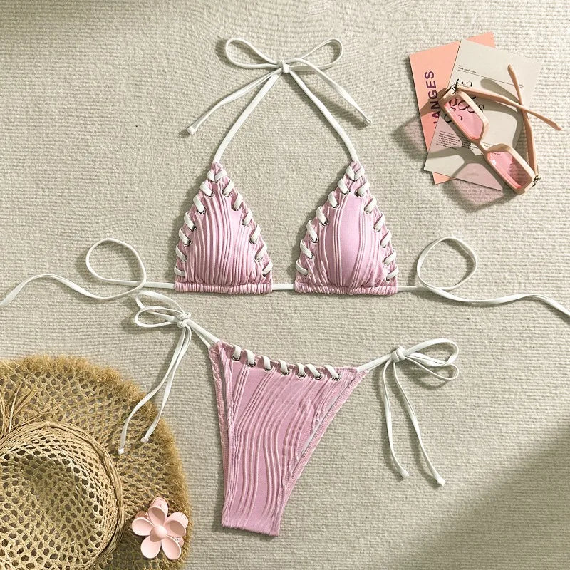 Sexy Bikinis 2025 Women's Swimwear Female Swimsuit for Swimming Wear Bathing Suits Brazilian Bikini Set Beachwear Pool Bather