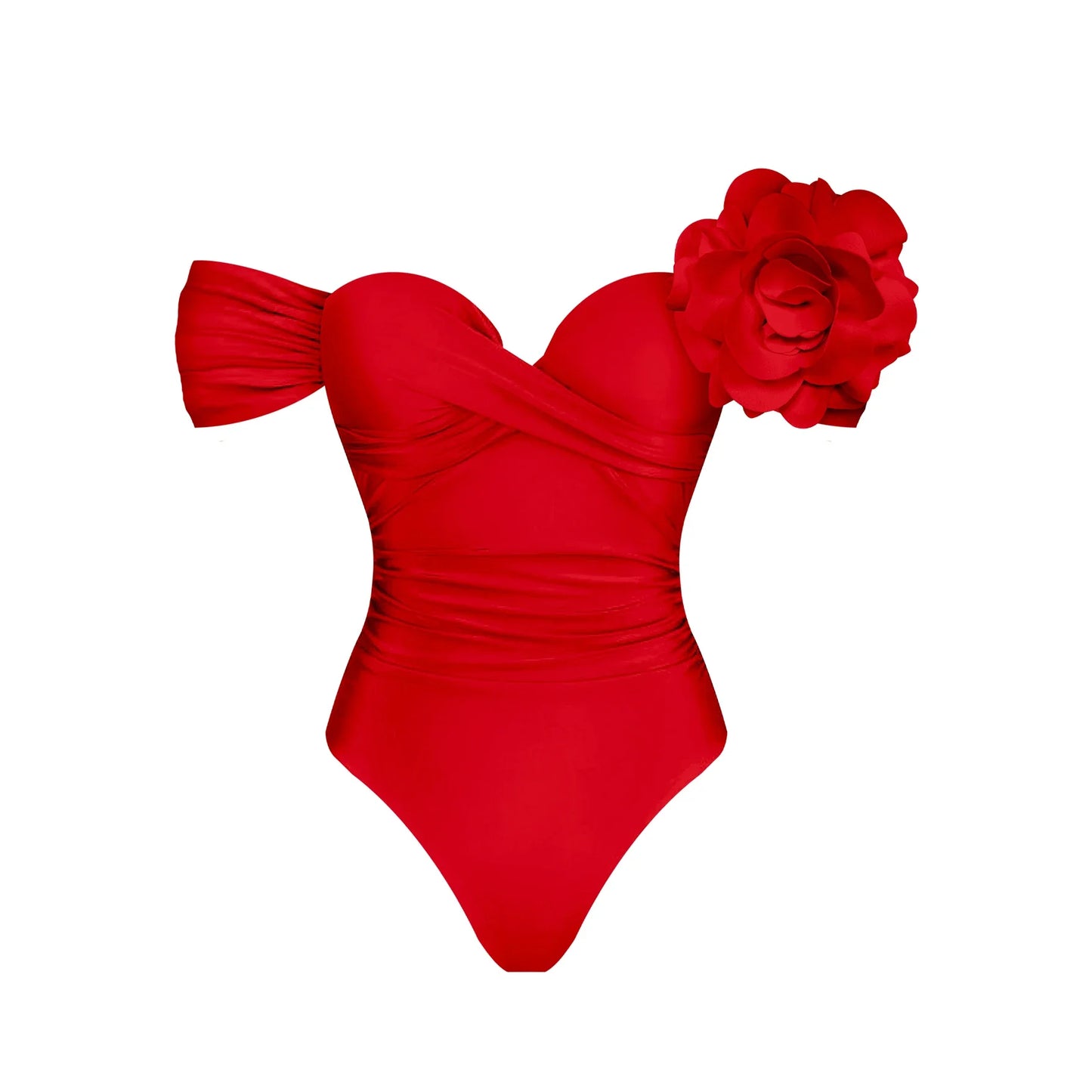 3D Flower Bikini Set Brazilian Biquini Low Waist Swimwear Push Up SwimSuit Women Solid Swimwear Sexy Beach Wear Female