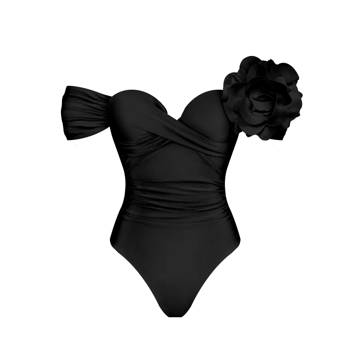 3D Flower Bikini Set Brazilian Biquini Low Waist Swimwear Push Up SwimSuit Women Solid Swimwear Sexy Beach Wear Female