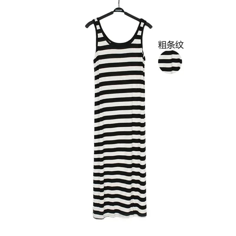 Backless Sleeveless Tank top Dress Women Slim Midi Long Bodycon Dresses