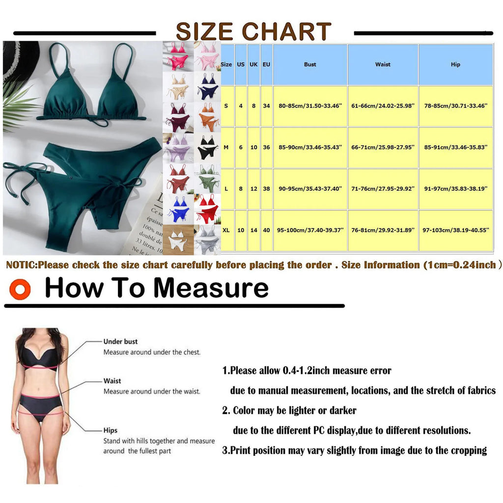 Women's Summer Fashion Sexy Basic Solid Color Backless Lace-up High Waist Adjust Buckle Sling Bikini Three-pieces Swimsuit