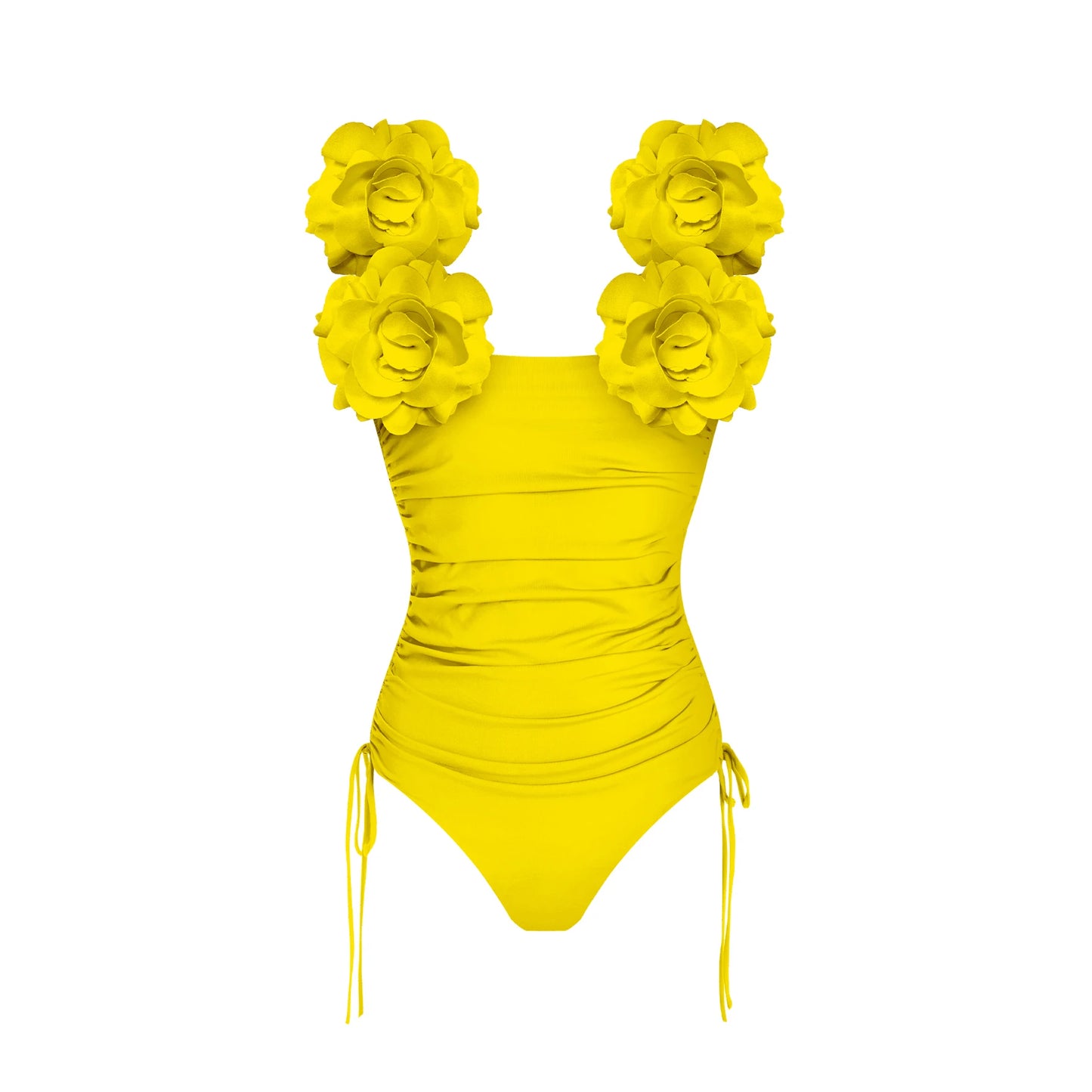 3D Flower Bikini Set Brazilian Biquini Low Waist Swimwear Push Up SwimSuit Women Solid Swimwear Sexy Beach Wear Female