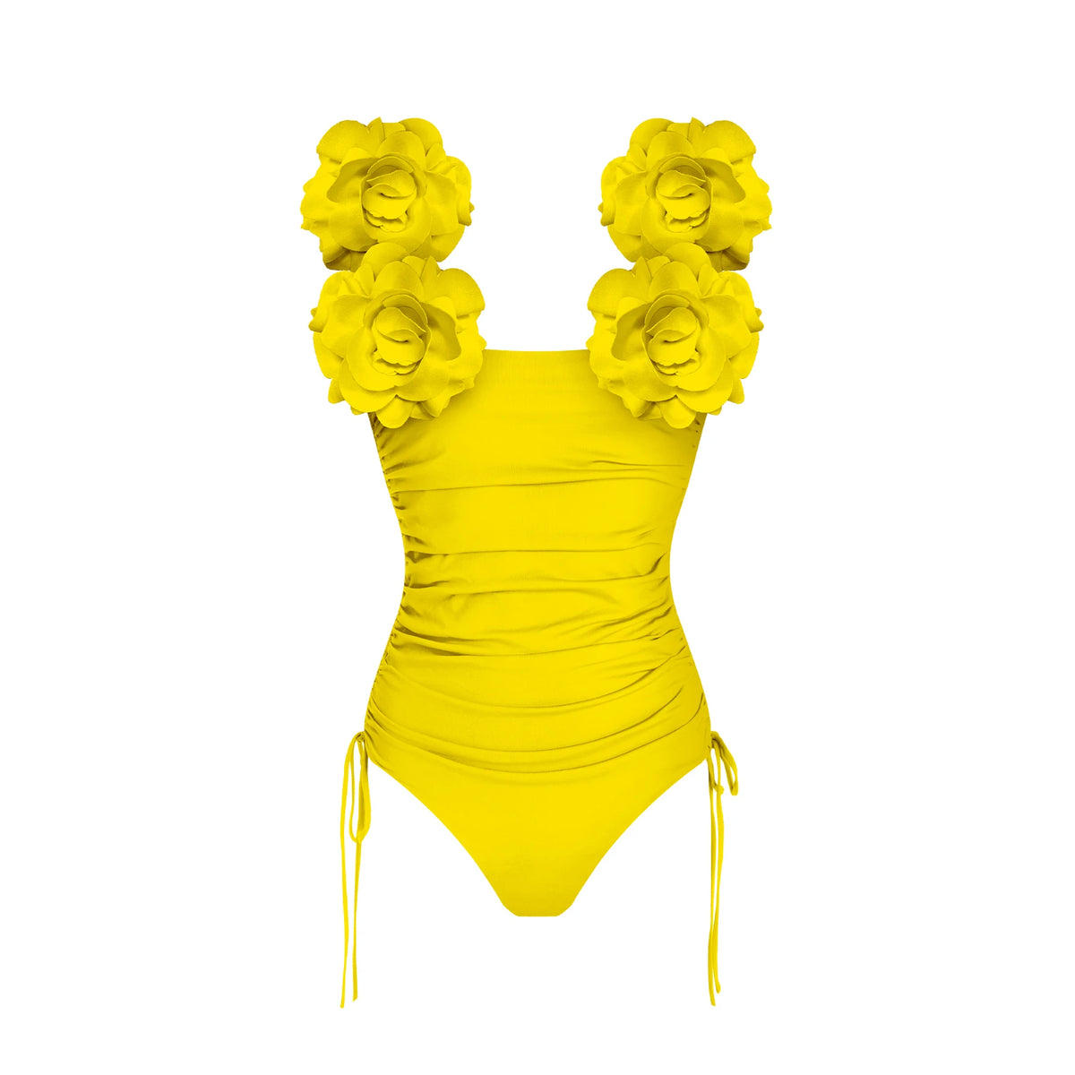 3D Flower Bikini Set Brazilian Biquini Low Waist Swimwear Push Up SwimSuit Women Solid Swimwear Sexy Beach Wear Female