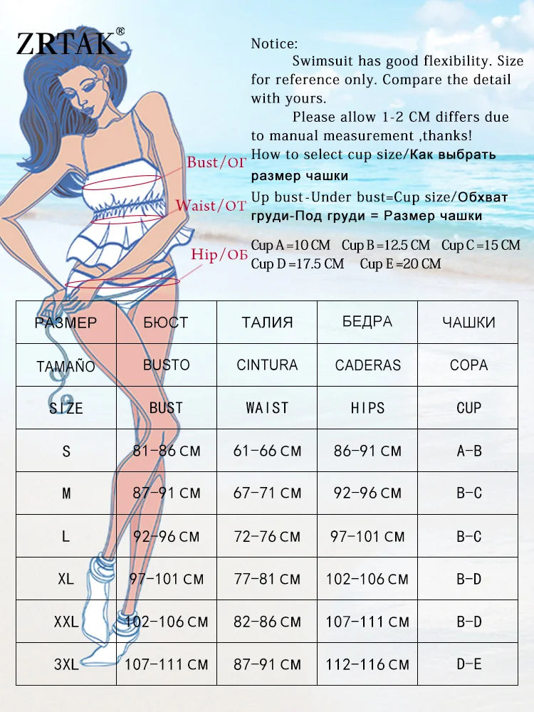 ZRTAK Pink Bikini Sets Patchwork Swimsuit Bandeau Women's Swimwear 2025 Low Waist Biquinis Women Bathing Suit Sexy Bikinis