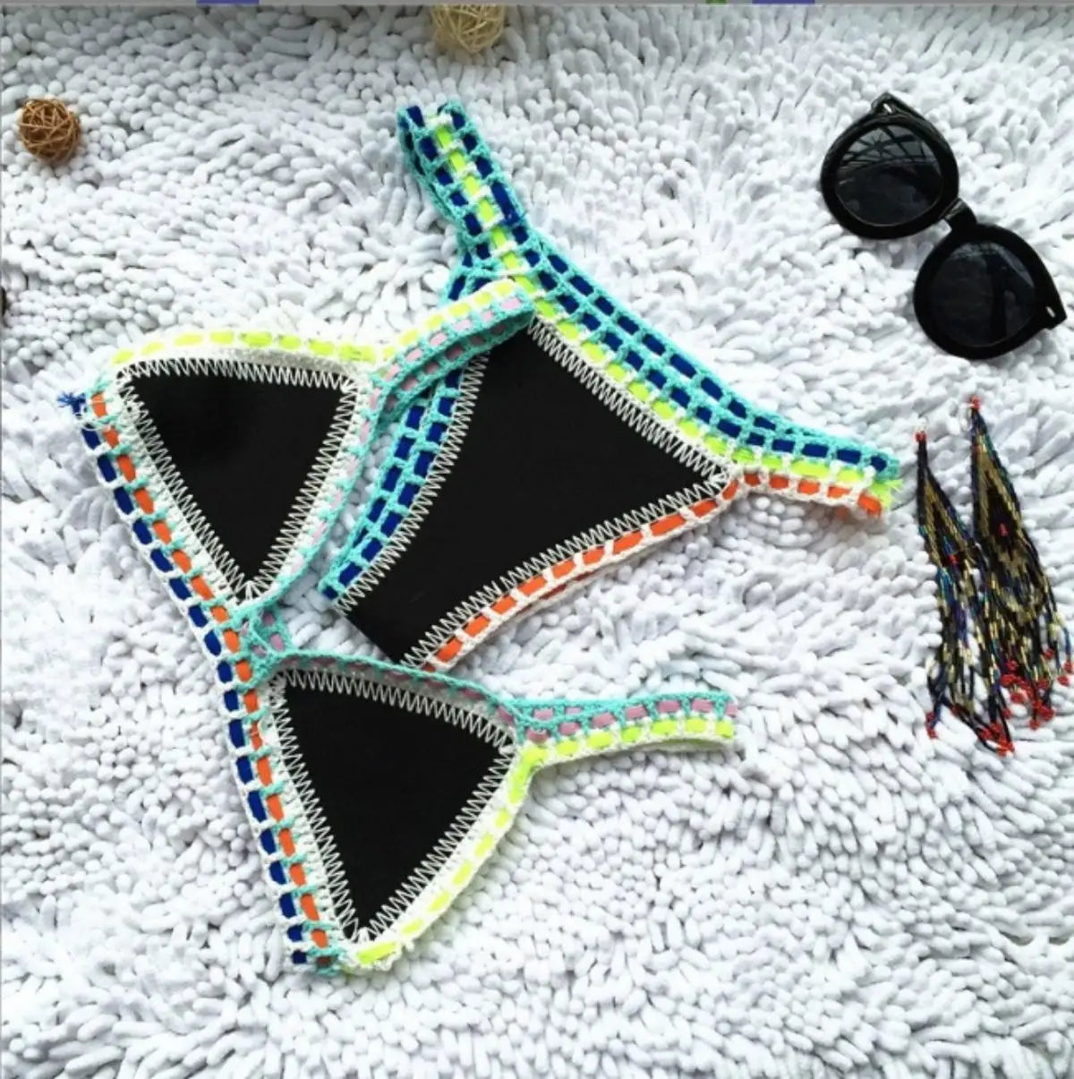 Pink Crochet Bikini 2025 Sexy Women Swimsuit Female Swimwear Micro Bikini Set Bandeau Swimming Suit Beachwear Brazilian Biquini