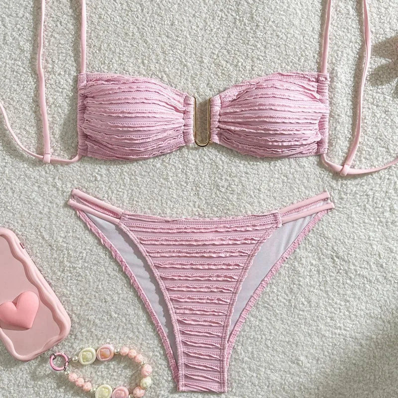 Summer Sexy Bikinis 2025 Women's Swimwear Female Swimsuit For Swim Wear Bathing Suits Brazilian Bikini Set Beachwear Pool Bather